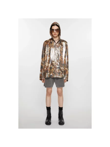 Kurtka Acne Studios z nadrukiem brązowa