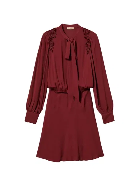 Scurt rochie Twinset cu broderie roșu