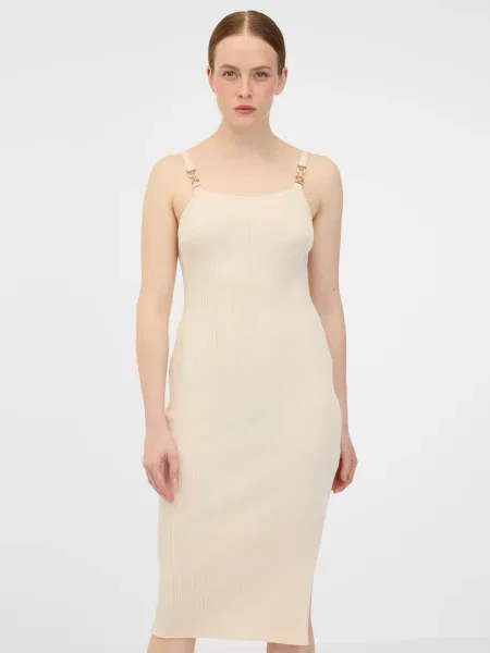 Rochie midi Orsay până la genunchi de costum bej