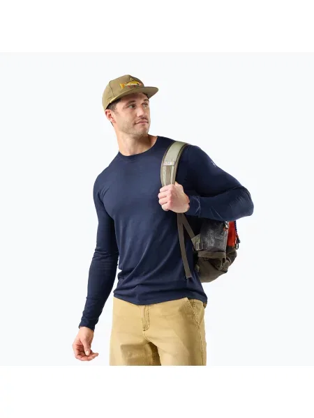 Termo mikina Smartwool Classic All-Season Merino Baselayer Boxed deep navy námořnictvo