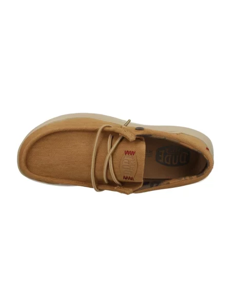 Pantofi Heydude din țesătură twill maro