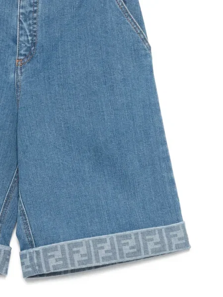 Szorty jeansowe dziecięce Fendi niebieskie