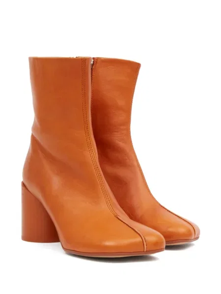 Iš natūralios odos auliniai batai Mm6 Maison Margiela oranžinė