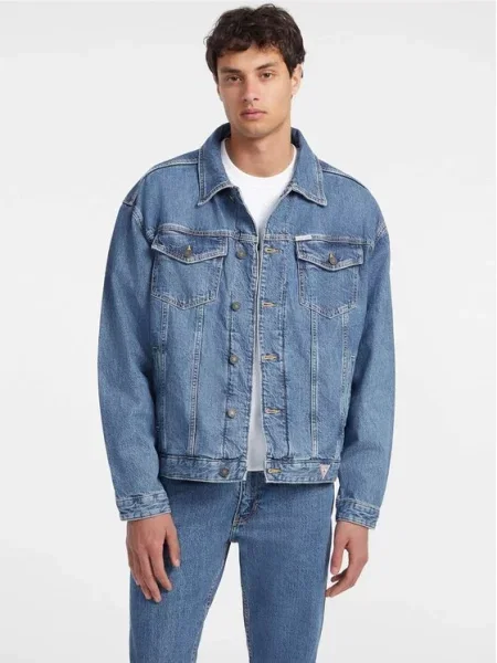 Μπουφάν μεταβατικό Guess μπλε