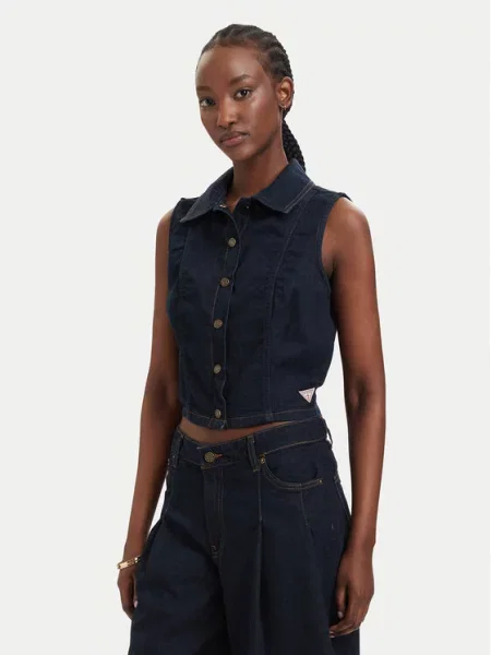 Guess Jeans Mellény Sötétkék
