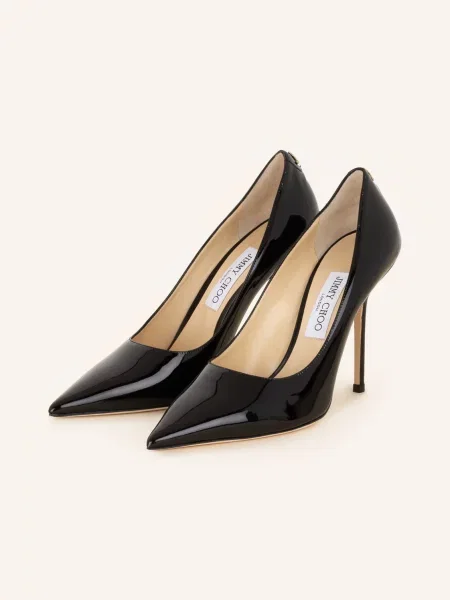 Jimmy Choo Czółenka Lakierowane Love schwarz beżowa