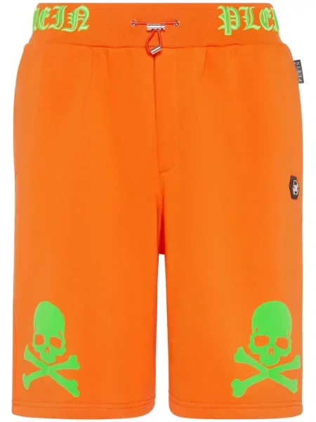 Pantaloni scurți Philipp Plein cu imagine portocaliu