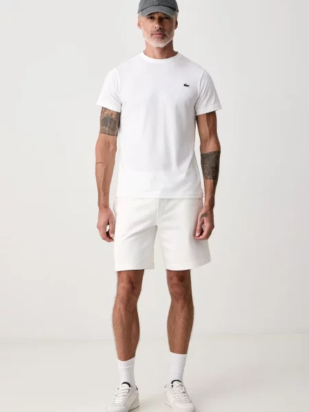 Lacoste tricou pentru bărbați cu alb