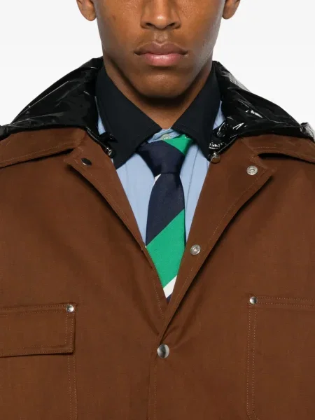 Geacă Plan C cu glugă maro