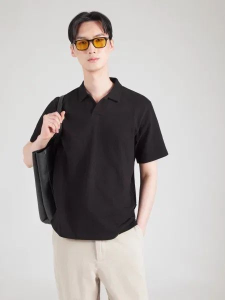 JACK & JONES Tričko JJDEVIN DAYTONA zafírová čierna