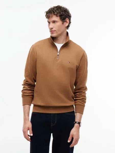 TOMMY HILFIGER Mikina ESSENTIAL karamelová