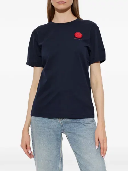 Μπλούζα Emporio Armani από ζέρσεϋ μπλε