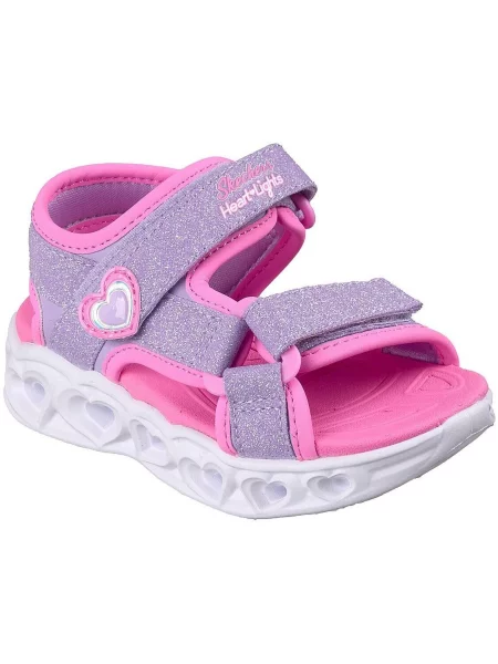 Sandały dla dzieci Skechers S Lights heart Lights Sandal fioletowe