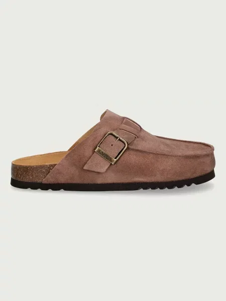 Scholl șlapi mocasini pentru bărbați din piele întoarsă ETHAN maro