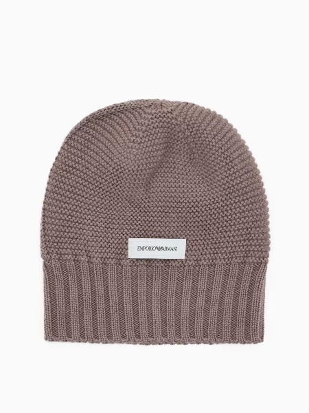 Шапка Emporio Armani коричневая