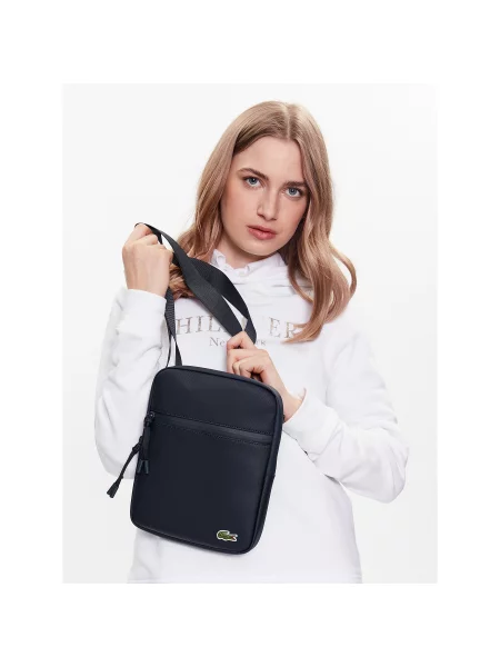 Geantă crossbody Lacoste fără toc albastru