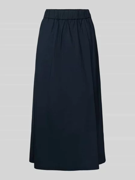 Spódnica midi z elastycznym pasem Lanius granatowa