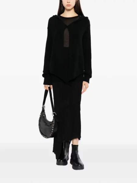 Cardigan Lemuria cu glugă negru