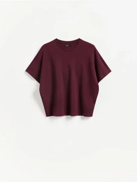 Reserved Tricou oversized violet-închis violet