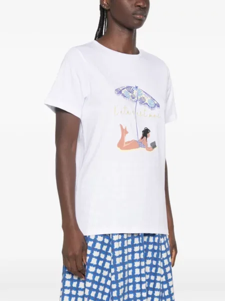Tricou I Blues cu broderie alb
