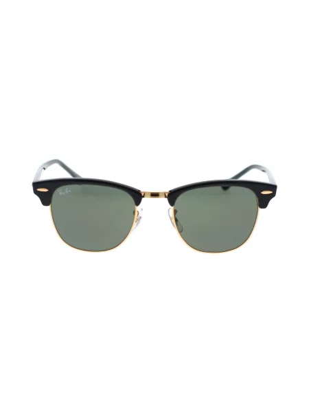 Napszemüveg Ray-Ban Clubmaster Classic black/gold/green Méret: 55 fekete