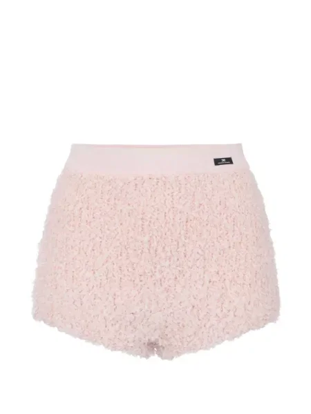 Pantaloni scurți Elisabetta Franchi din fleece roz