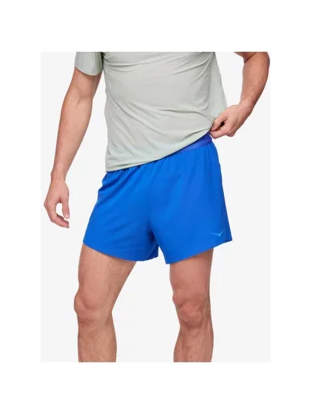 Spodenki krótkie HOKA Glide 5 inch elektryczny L niebieski