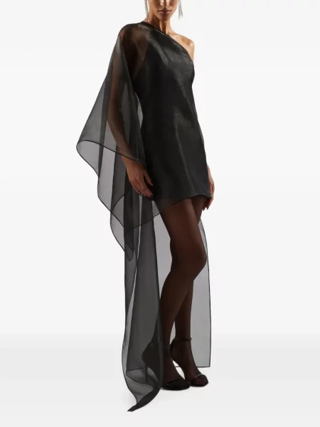 Rochie mini Taller Marmo cu un umăr gol negru