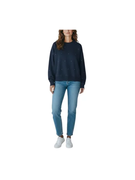 Bluza Mc2 Saint Barth z dżetami niebieska