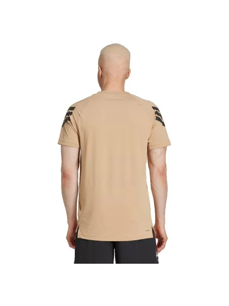 Pruhované tričko Adidas béžová