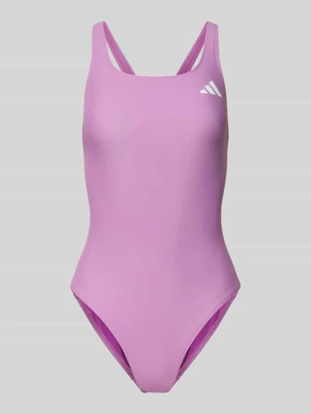 Krój slim fit kostium kąpielowy sportowy z nadruk z logo Adidas Sportswear