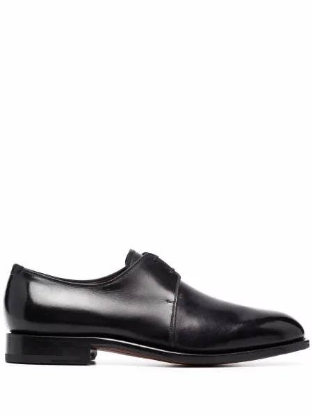 Pantofi derby Ferragamo cu șireturi din dantelă negru