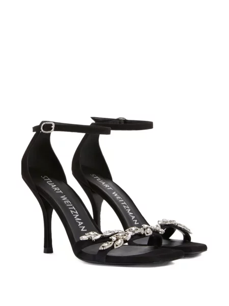 Sandale Stuart Weitzman de cristal negru