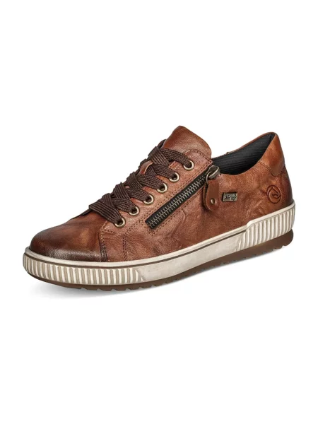 Sneakersy Remonte skórzane brązowe