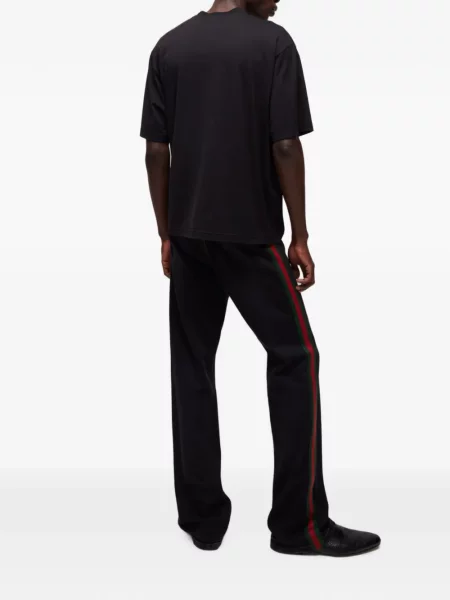 Tricou Gucci cu imagine din jerseu negru