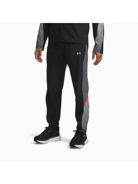 Běžecké kalhoty Under Armour Velociti Storm black/castlerock/reflective černé