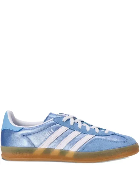 Велурени маратонки Adidas Adilette на райета с отворена пета зелено