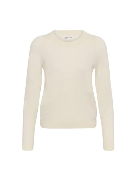 Dzianinowy sweter Part Two biały