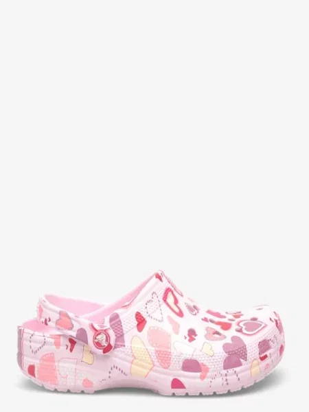 Синтетический сабо Crocs розовые