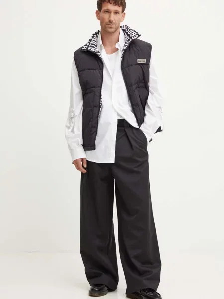 Versace Jeans Couture Пухен елек с две лица черно