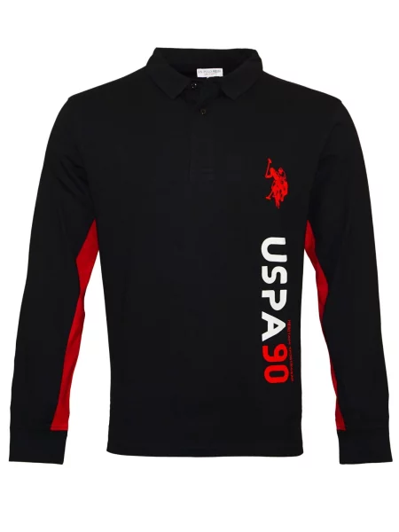 U.S. POLO ASSN. Majica rdeča / črna bela