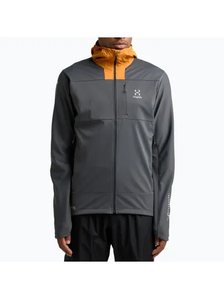 Olcsóbban. Férfi trekking dzseki Haglöfs L.I.M Hybrid Softshell Magnetite Méret: S szürke