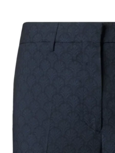 Pantaloni Etro din jacard albastru