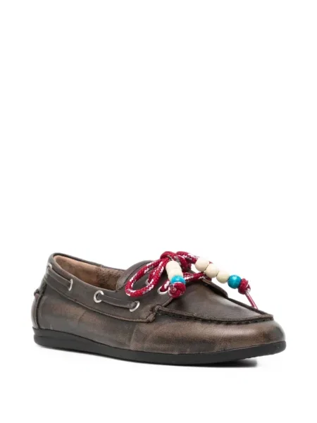 Pantofi loafer Toral Shoes din piele cu mărgele maro