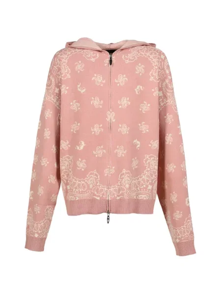 Hanorac cu glugă Jun/nakayama cu model paisley din jacard roz