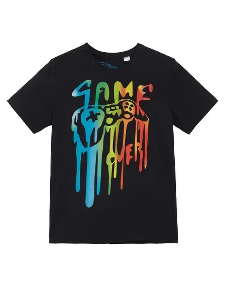 T-shirt z czystej bawełny organicznej czarna