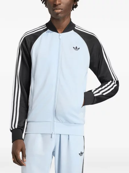 Бягане плетена тениска Adidas на райета червено