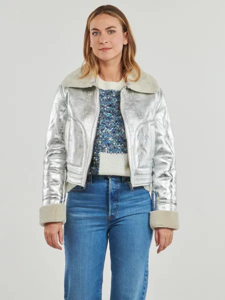 Desigual Bunda z imitace kůže Londres stříbrná