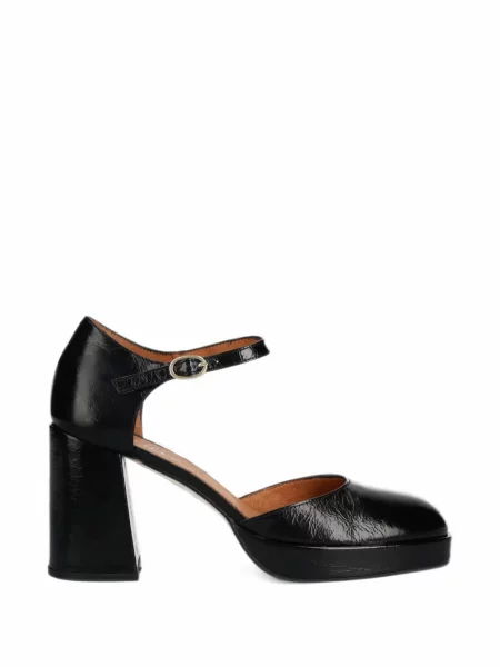 Pantofi cu toc Jonak Paris cu platformă cu cataramă negru