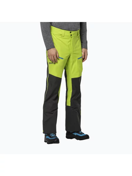 Jack Wolfskin lyžařské kalhoty Alpspitze 3L green/black černé